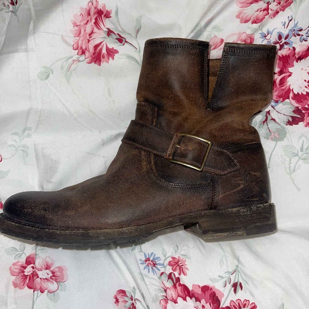 Frye Brown Leather Ankle Boots